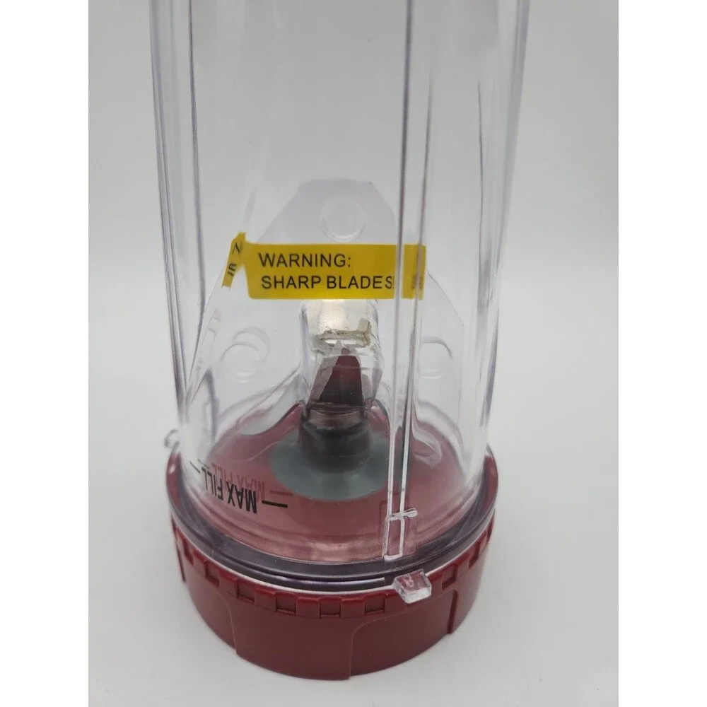 3 Ninja 16oz Cup, 2 Lids Plus New Blade For Kitchen System Pulse Blender Red New